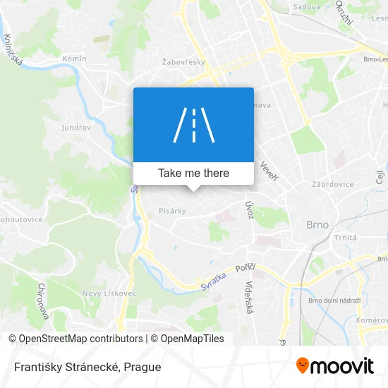 Карта Františky Stránecké
