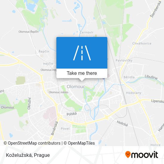 Koželužská map