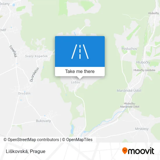 Карта Liškovská