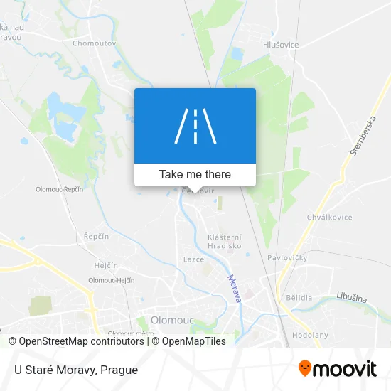 Карта U Staré Moravy