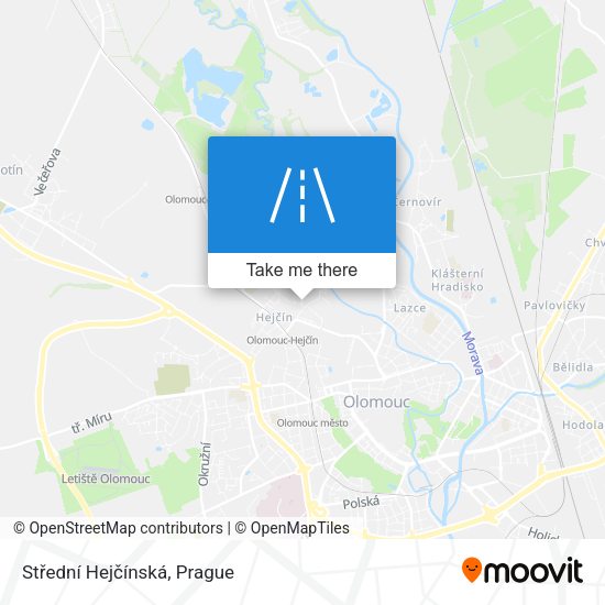 Střední Hejčínská map
