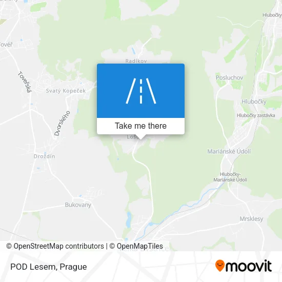Карта POD Lesem