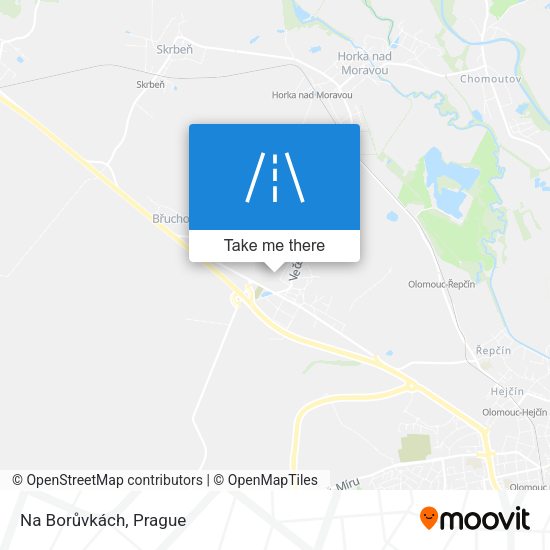 Na Borůvkách map