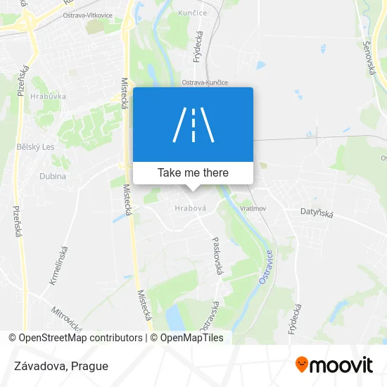 Карта Závadova