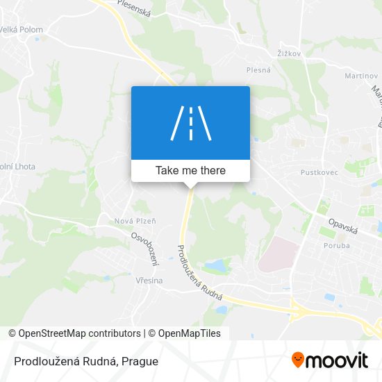 Prodloužená Rudná map