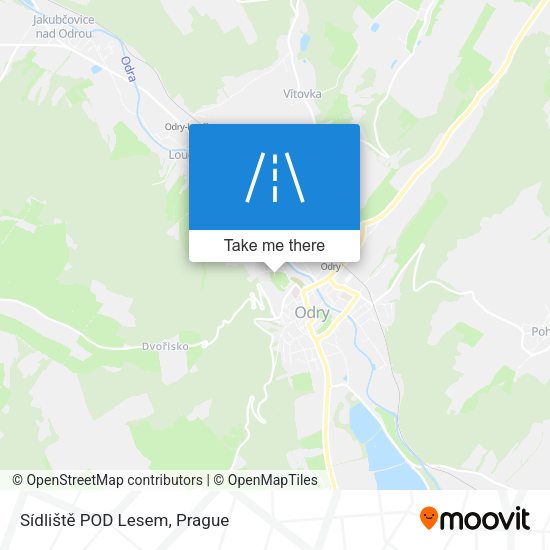 Sídliště POD Lesem map