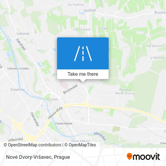 Nové Dvory-Vršavec map