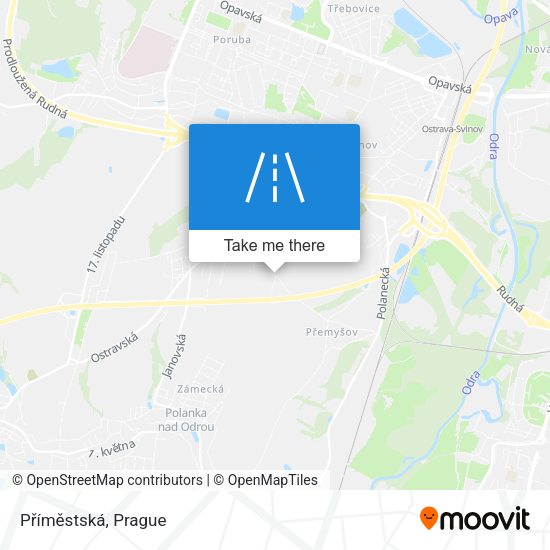 Příměstská map