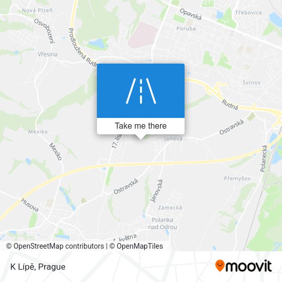 K Lípě map