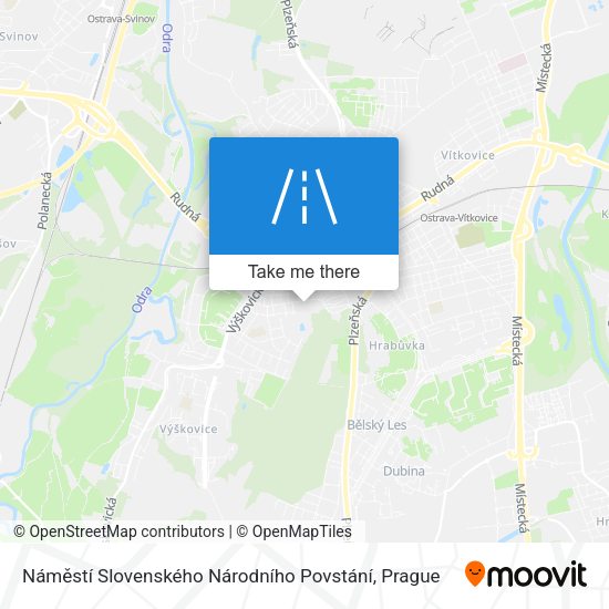 Náměstí Slovenského Národního Povstání map