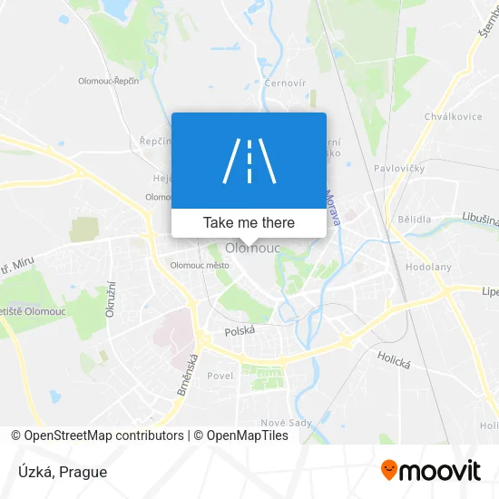 Карта Úzká