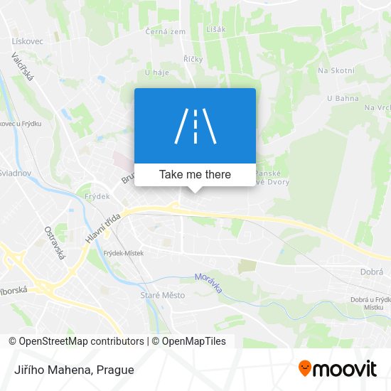 Jiřího Mahena map