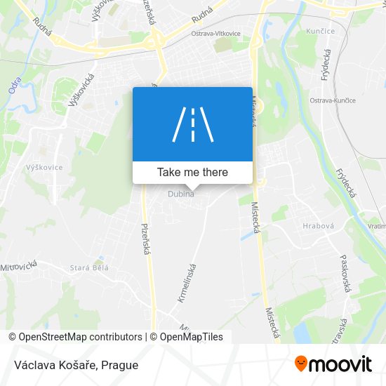 Václava Košaře map