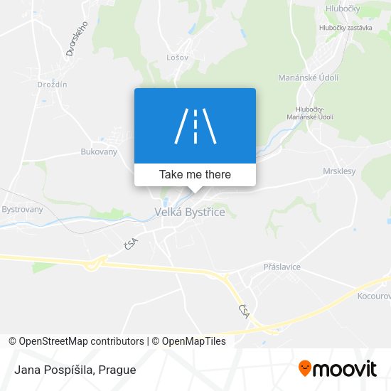 Jana Pospíšila map