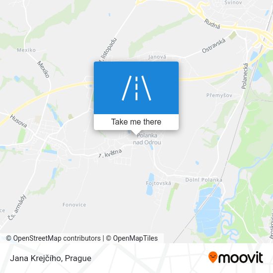 Jana Krejčího map