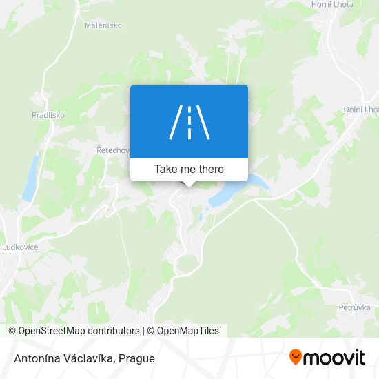 Antonína Václavíka map