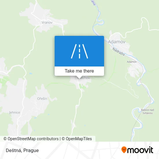 Карта Deštná