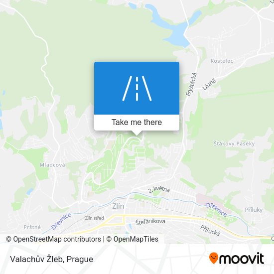 Valachův Žleb map