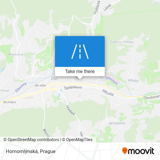 Hornomlýnská map