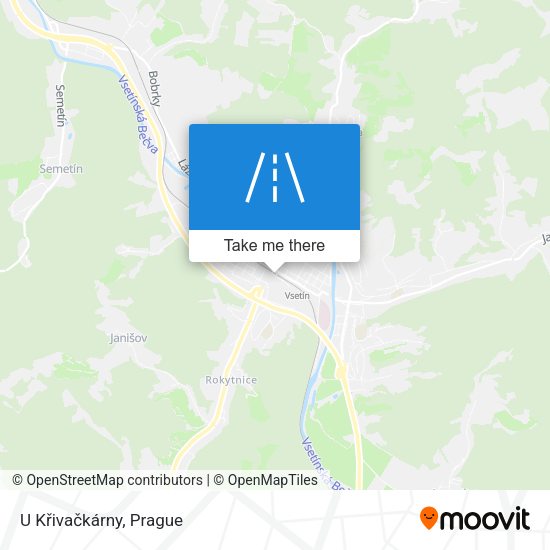 U Křivačkárny map