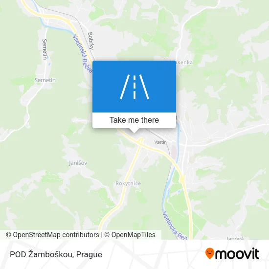 Карта POD Žamboškou