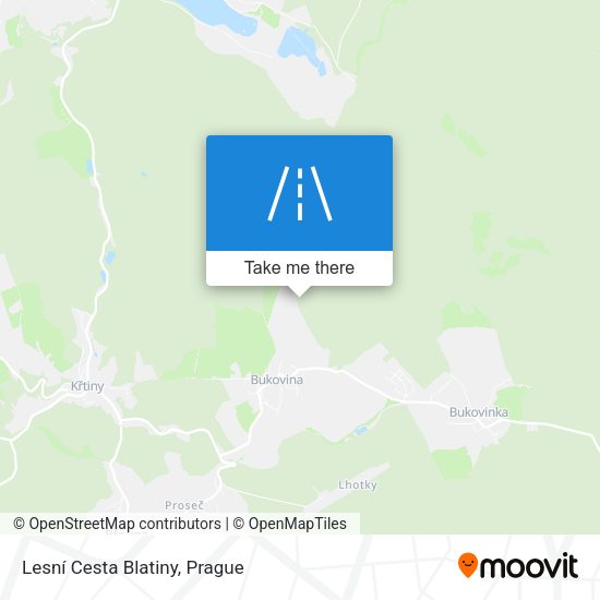 Lesní Cesta Blatiny map