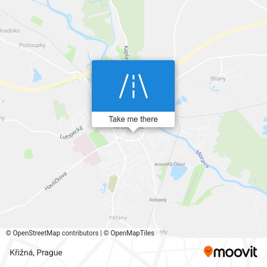 Křižná map