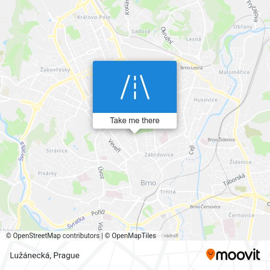Lužánecká map