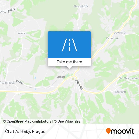 Čtvrť A. Háby map