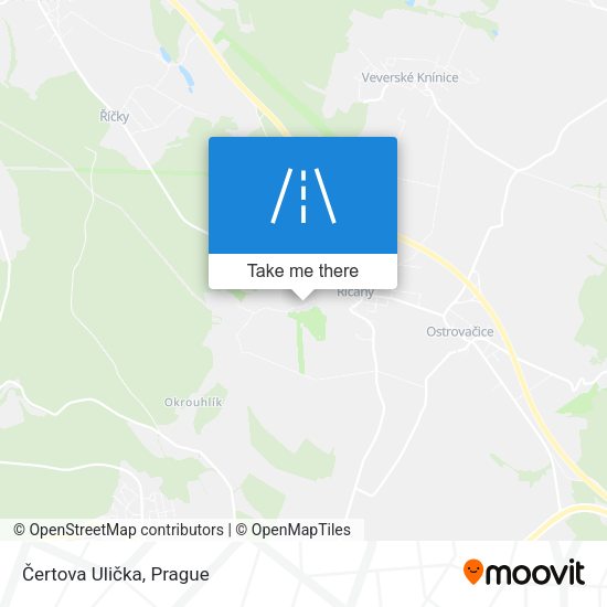 Čertova Ulička map