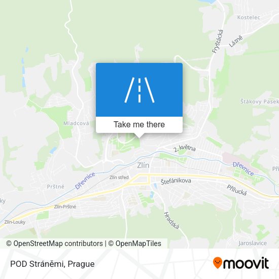 POD Stráněmi map