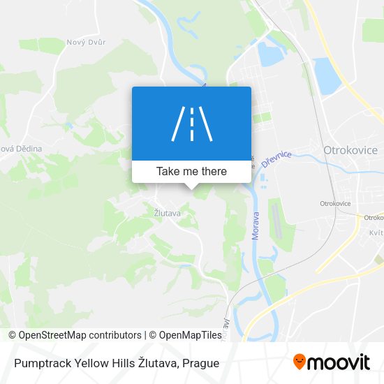 Pumptrack Yellow Hills Žlutava map