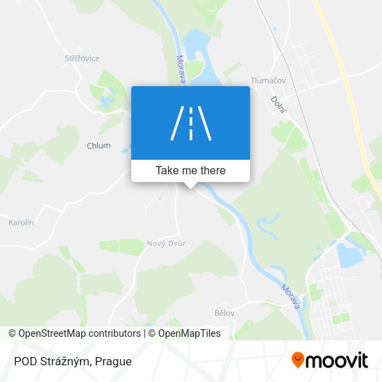 POD Strážným map