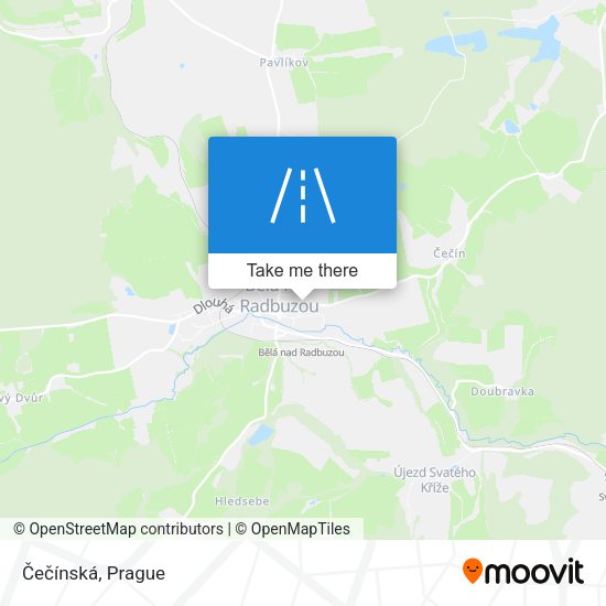 Čečínská map
