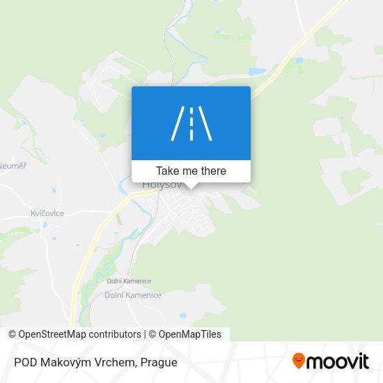 POD Makovým Vrchem map