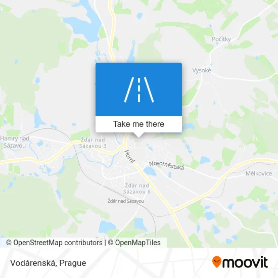 Карта Vodárenská