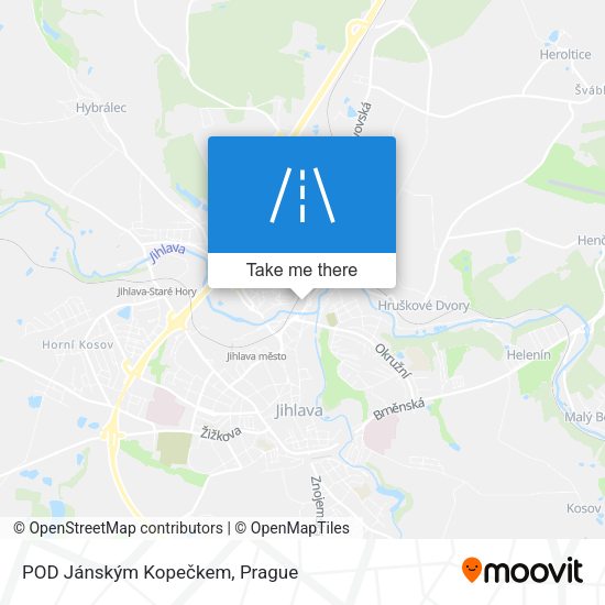 POD Jánským Kopečkem map