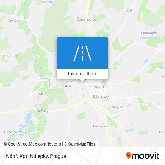 Nábř. Kpt. Nálepky map