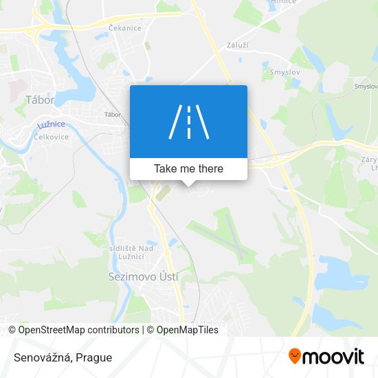 Senovážná map