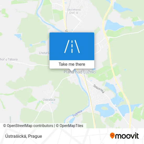 Карта Ústrašická