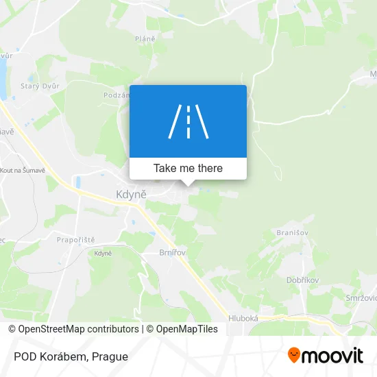 Карта POD Korábem