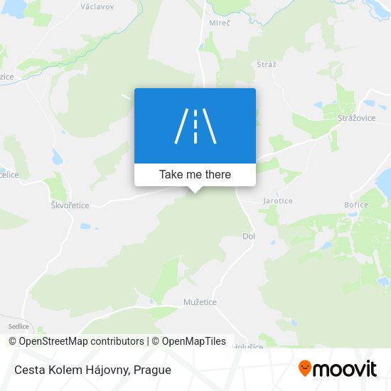 Cesta Kolem Hájovny map