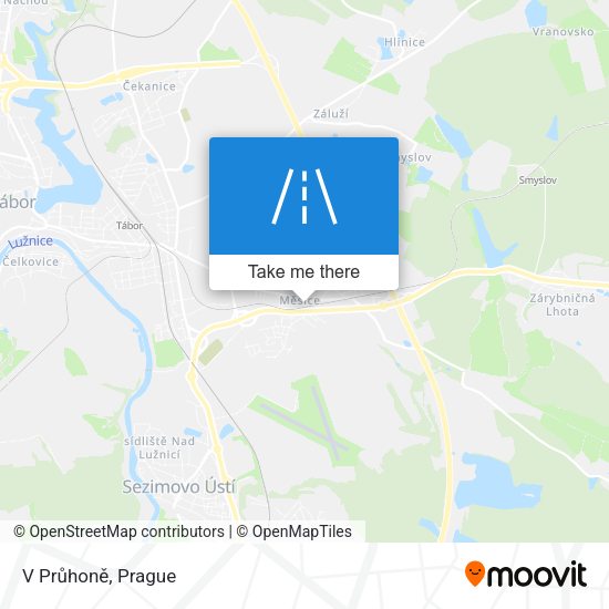 V Průhoně map