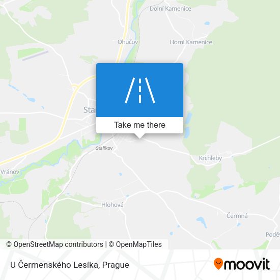 U Čermenského Lesíka map