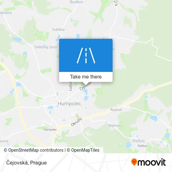 Карта Čejovská