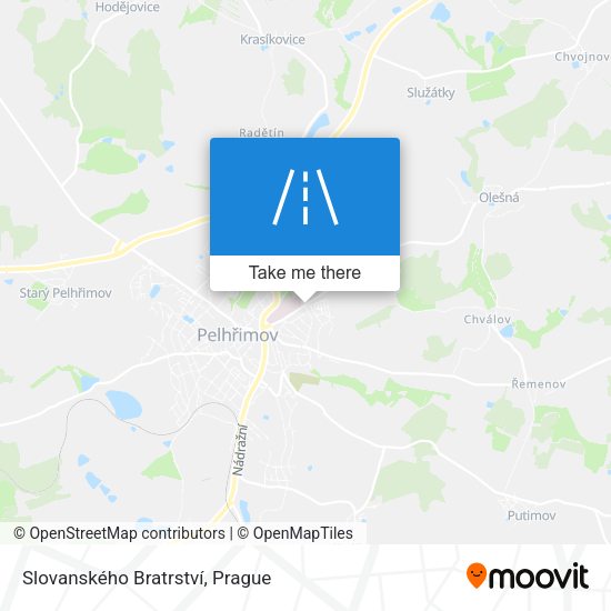 Slovanského Bratrství map