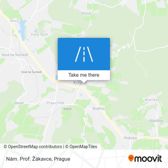 Nám. Prof. Žákavce map