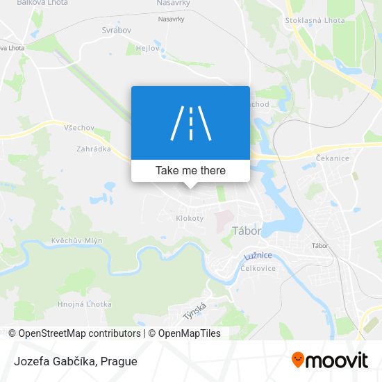 Jozefa Gabčíka map