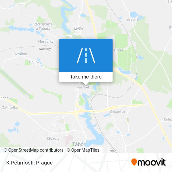 K Pětimostí map