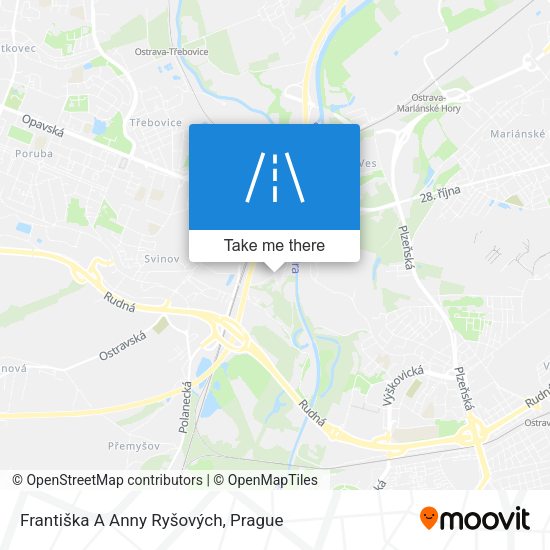 Františka A Anny Ryšových map